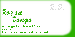 rozsa dongo business card