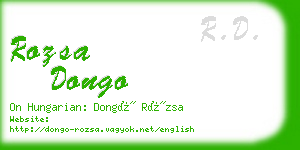 rozsa dongo business card